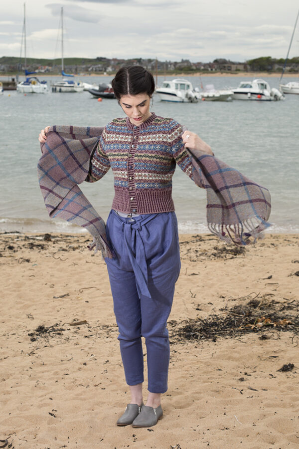 Woven design by Alice Starmore in Hebridean 2 Ply