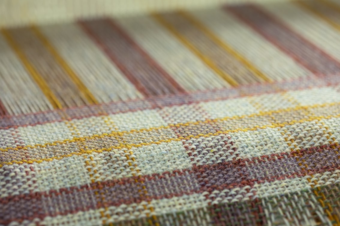 Weaving by Alice Starmore in Hebridean 2 Ply Weaving by Alice Starmore in Hebridean 2 Ply